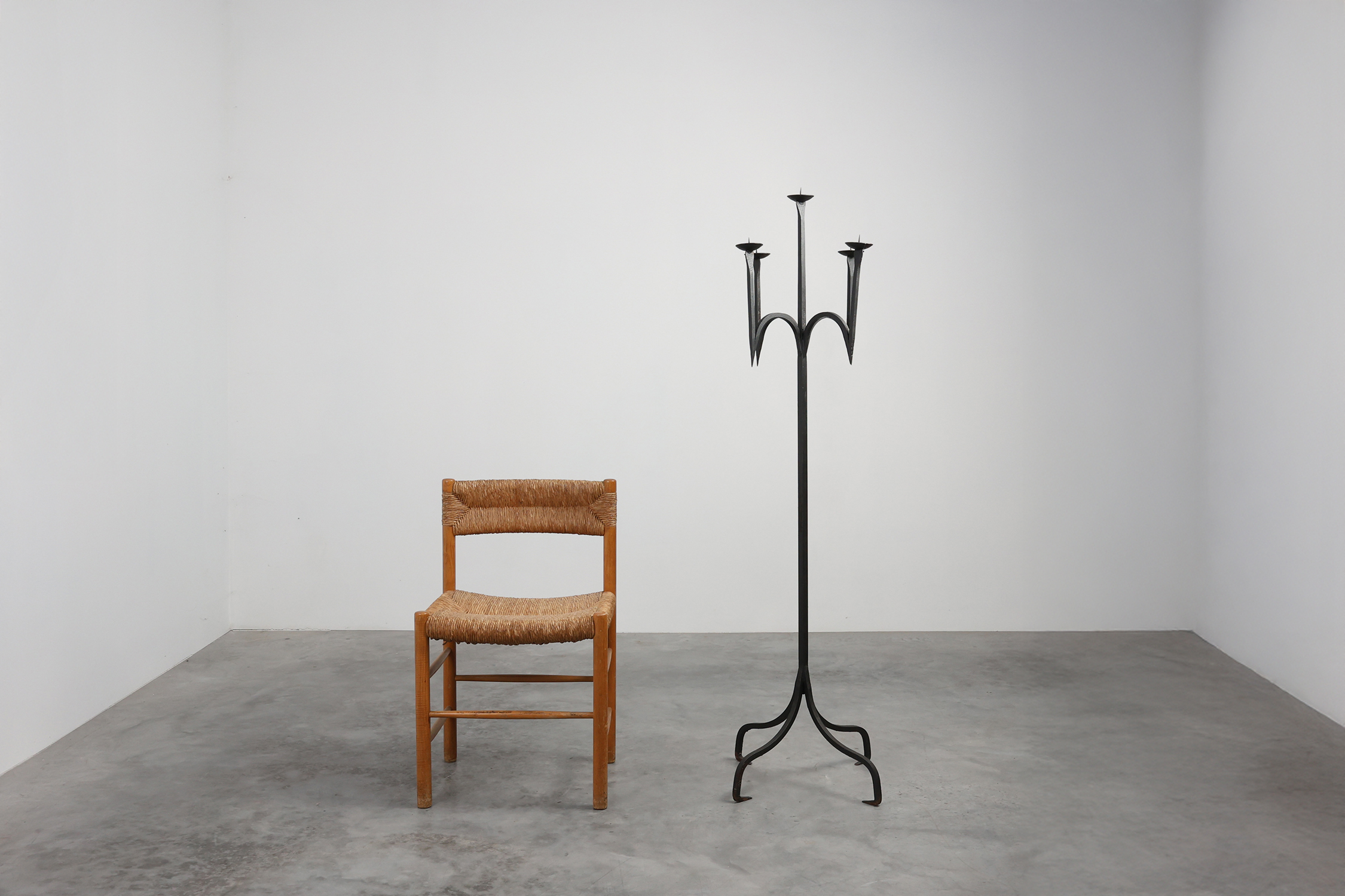 Neo‑Gothic Wrought‑Iron Candelabrum, France 19th Century thumbnail